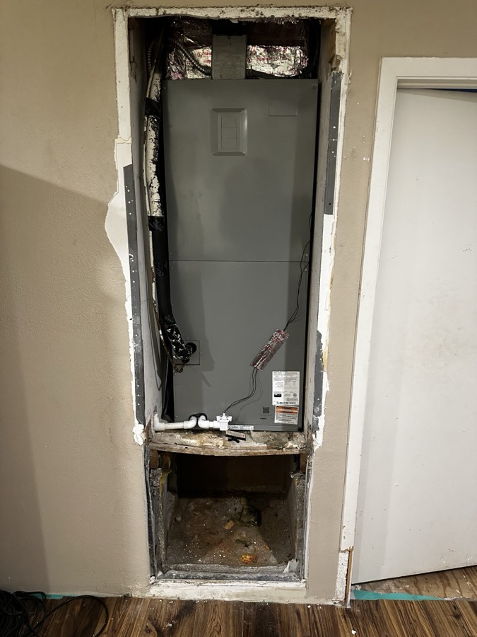 Air handler before replacement